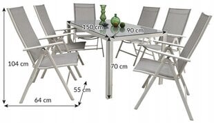 Комплект уличной мебели Monako, белый цена и информация | Комплекты уличной мебели | kaup24.ee