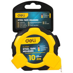 Рулетка измерительная Deli Tools EDL3799Y, 10м/25мм цена и информация | Механические инструменты | kaup24.ee