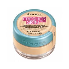 Jumestuskreem Rimmel London Fresher Skin SPF15 25 ml, 103 True Ivory hind ja info | Jumestuskreemid, puudrid | kaup24.ee