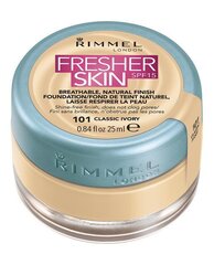 Jumestuskreem Rimmel London Fresher Skin SPF15 25 ml, 101 Classic Ivory hind ja info | Jumestuskreemid, puudrid | kaup24.ee