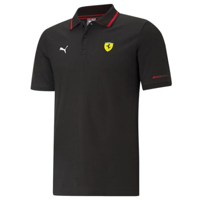 Meeste polosärk Puma Scuderia Ferrari Race 599843-01, must цена и информация | Meeste spordiriided | kaup24.ee