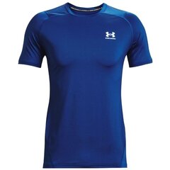 Meeste T-särk Under Armor Heatgear Armor Fitted Short Sleeve M 1361683432, sinine цена и информация | Мужские футболки | kaup24.ee