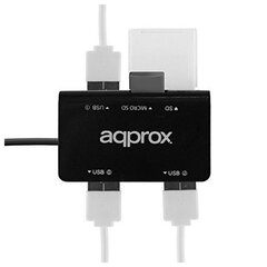 Кабель approx! AAOAUS0122, SD/Micro SD/USB 2.0 цена и информация | Адаптеры и USB-hub | kaup24.ee