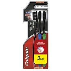 Colgate Colgate Slim Soft Charcoal Active Carbon hambahari 3 lk цена и информация | Для ухода за зубами | kaup24.ee