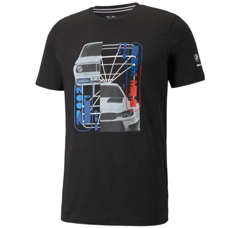 Meeste T-särk Puma BMW Motorsport Graphic Tee M 531194-01, must hind ja info | Meeste T-särgid | kaup24.ee