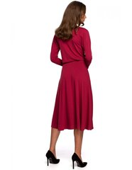 Платье с расклешенным низом S234 - вишнево-красное цена и информация | Платье | kaup24.ee