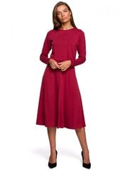 Платье с расклешенным низом S234 - вишнево-красное цена и информация | Платье | kaup24.ee