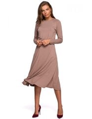 Платье с расклешенным низом S234 - капучино цена и информация | Платье | kaup24.ee