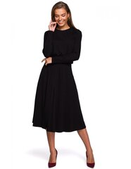 Платье с расклешенным низом S234 - черное цена и информация | Платья | kaup24.ee