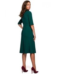 Платье с воротником и молнией спереди S231, зеленое цена и информация | Платья | kaup24.ee