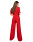 S285 laiade säärtega kombinesoon - punane hind ja info | Naiste pükskostüümid | kaup24.ee