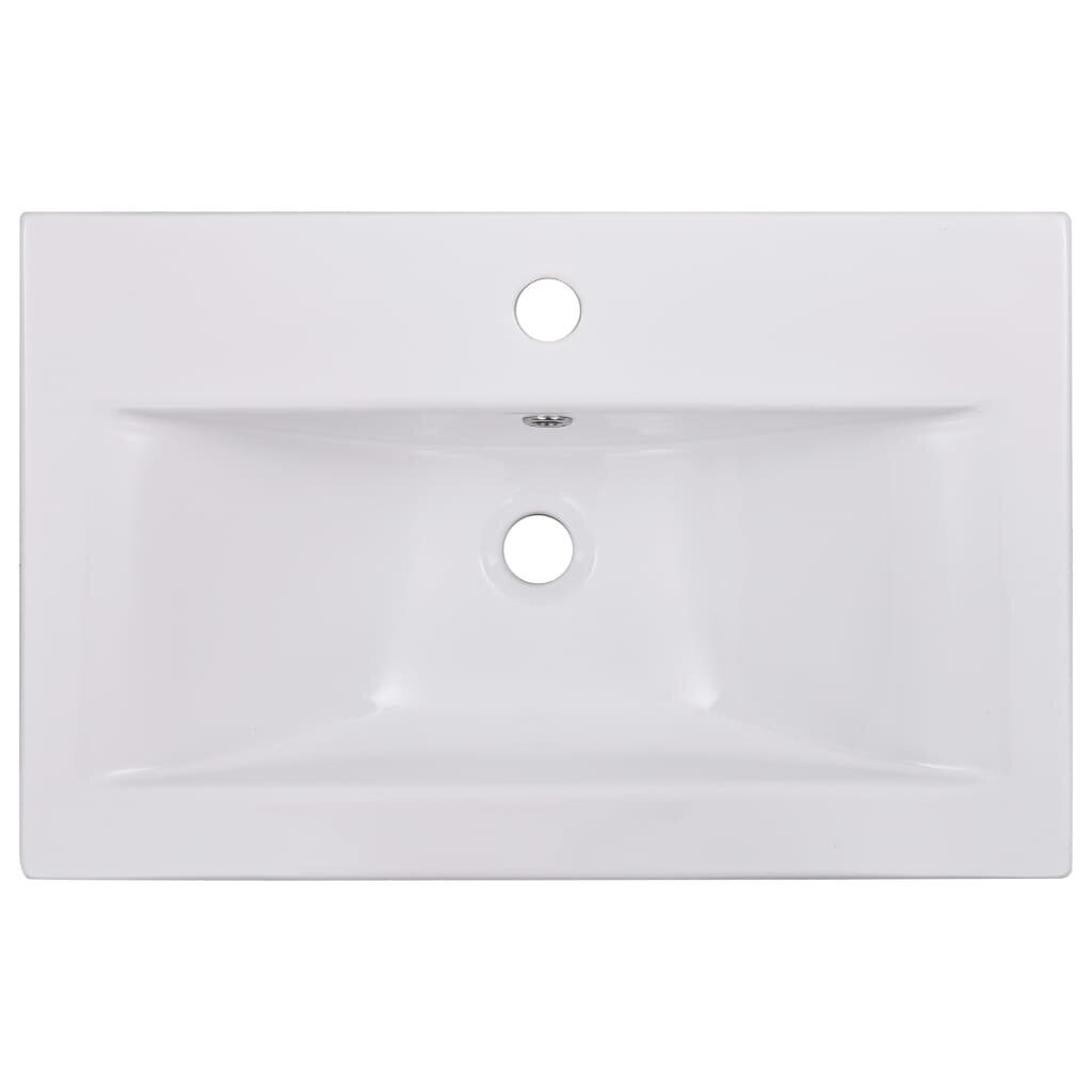 vidaXL vannitoamööblikomplekt, kõrgläikega valge, puitlaastplaat цена и информация | Vannitoa komplektid | kaup24.ee