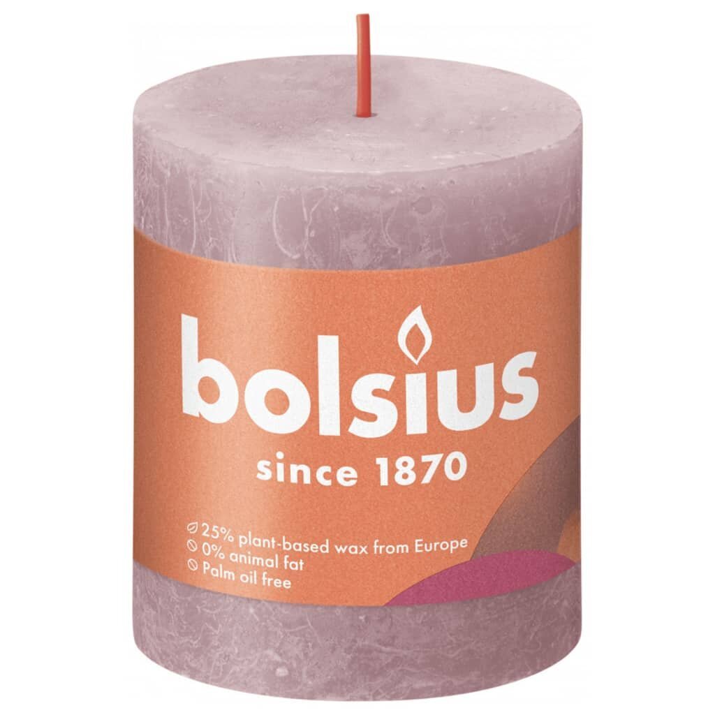 Bolsius sammasküünlad Shine 6 tk 80 x 68 mm vanaroosa hind ja info | Küünlad, küünlajalad | kaup24.ee