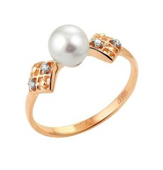 Золотое кольцо с бриллиантами и жемчугом 09SC5000648 09SC5000648 цена и информация | Кольцо | kaup24.ee