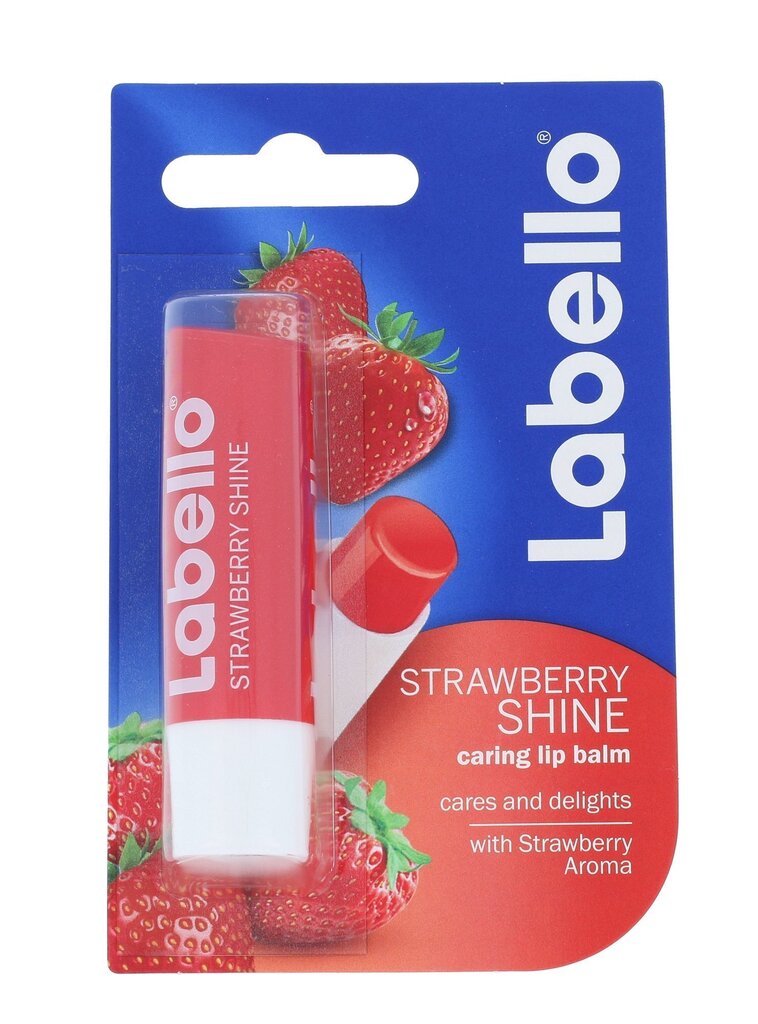 Huulepalsam Labello Strawberry Shine 5.5 ml цена и информация | Huulepulgad, -läiked, -palsamid, vaseliin | kaup24.ee