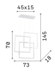 Rippvalgusti FRAME_SP_QUADRATO_BIANCO цена и информация | Люстры | kaup24.ee