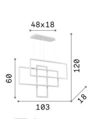 Rippvalgusti FRAME_SP_RETTANGOLO_BIANCO hind ja info | Rippvalgustid | kaup24.ee