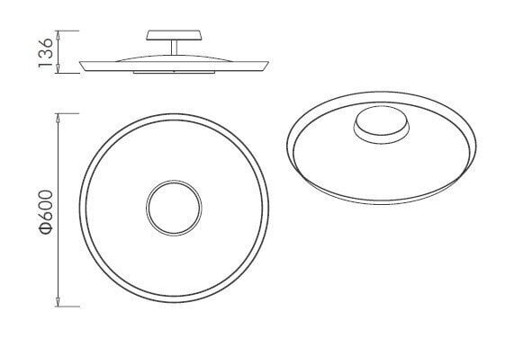 Laevalgusti JING 25W, Ø600mm, 3000K hind ja info | Laelambid | kaup24.ee