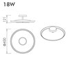 Laevalgusti JING 18W, Ø400mm, 3000K hind ja info | Laelambid | kaup24.ee