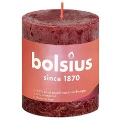 Bolsius sammasküünlad Shine 6 tk 80 x 68 mm sametpunane hind ja info | Küünlad, küünlajalad | kaup24.ee