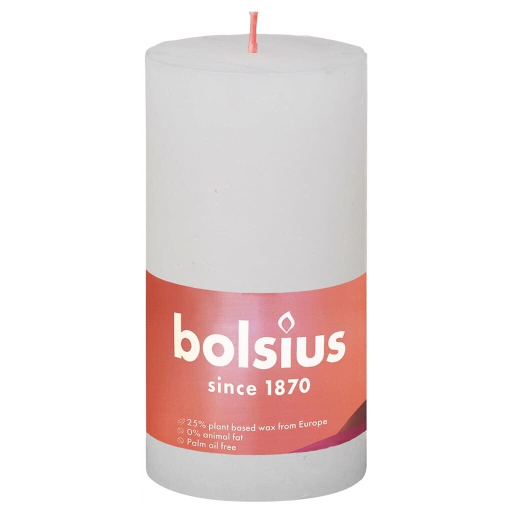 Bolsius sammasküünlad Shine 6 tk 130 x 68 mm pilvevalge hind ja info | Küünlad, küünlajalad | kaup24.ee