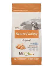 Nature's Variety Dog Original No Grain Junior Salmon teraviljavaba kuivtoit lõhega erinevas suuruses kutsikate ja juunioride jaoks, 2 kg hind ja info | Kuivtoit koertele | kaup24.ee