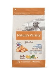 Nature's Variety Dog Selected Mini Adult Norwegian Salmon kuivtoit norra lõhega täiskasvanud koertele, 1.5 kg hind ja info | Kuivtoit koertele | kaup24.ee