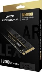 Внутренний жесткий диск Lexar LNM800X512G-RNNNG цена и информация | Внутренние жёсткие диски (HDD, SSD, Hybrid) | kaup24.ee
