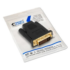 Adapter Nanocable DVI-D - HDMI 10.15.0700, must цена и информация | Адаптеры и USB-hub | kaup24.ee