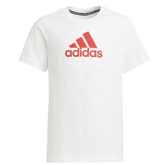 Poiste T-särk Adidas Badge of Sport Jr GJ6649, valge цена и информация | Рубашки для мальчиков | kaup24.ee