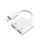 Remax RL-LA07i Lightning to 2x Lightning ( HF + charging ) Adapter White цена и информация | USB jagajad, adapterid | kaup24.ee