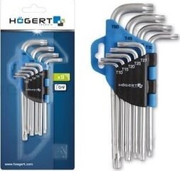 Набор ключей Torx Högert Technik из 9 штук HOGERT HT1W814 цена и информация | Механические инструменты | kaup24.ee