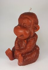 Küünal Monkey, pruun, 19x19x27 cm hind ja info | Küünlad, küünlajalad | kaup24.ee