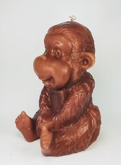 Küünal Monkey, pruun, 19x19x27 cm hind ja info | Küünlad, küünlajalad | kaup24.ee