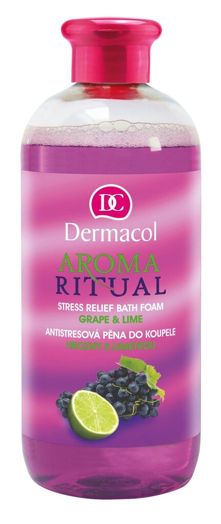 Vannivaht Dermacol Aroma Ritual Bath Foam Grape&Lime 500 ml hind ja info | Dušigeelid, õlid | kaup24.ee