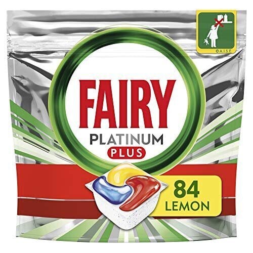 Fairy Platinum Plus All in One’i Nõudepesumasina Tabletid Lemon, 84 Tabletid цена и информация | Nõudepesuvahendid | kaup24.ee