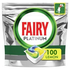 Fairy Platinum All in One’i Nõudepesumasina Tabletid Lemon, 100 Tabletid цена и информация | Средства для мытья посуды | kaup24.ee