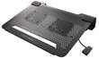 Cooler Master NotePal U2 Plus sülearvuti jahutusalus 43,2 cm (17") Must hind ja info | Sülearvuti tarvikud | kaup24.ee