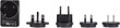 Laadija Manhattan USB 5V 1A EU / UK / USA / Austraalia pistiku adapteritega, must hind ja info | Mobiiltelefonide laadijad | kaup24.ee