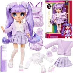 Nukk Rainbow High Junior High Violet Willow 22 cm hind ja info | Tüdrukute mänguasjad | kaup24.ee