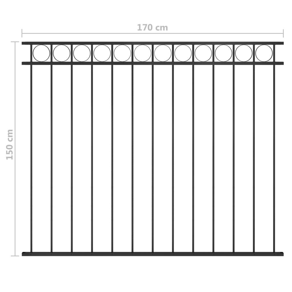 vidaXL aiapaneel, teras, 1,7x1,5 m, must hind ja info | Aiad ja tarvikud | kaup24.ee