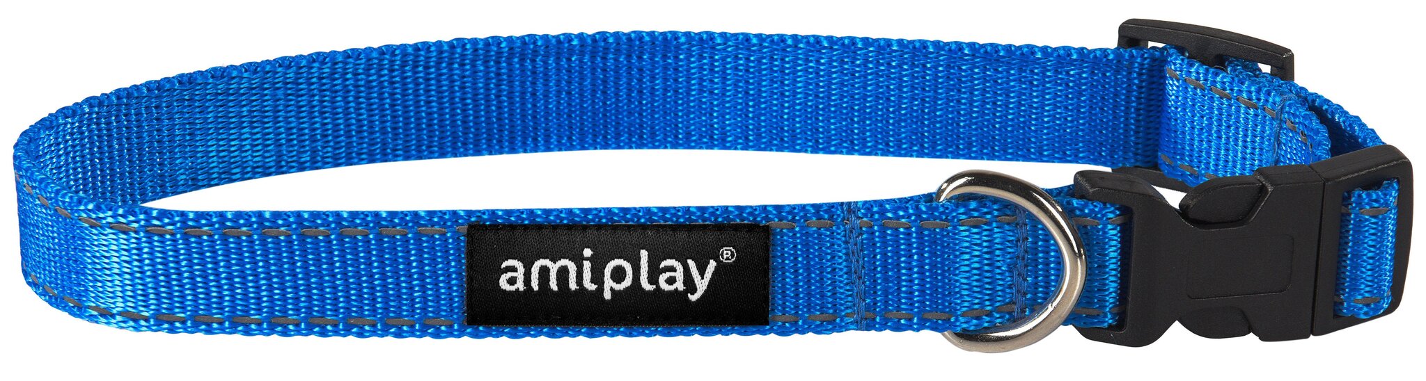 Amiplay reguleeritav kaelarihm Reflective, XL, sinine цена и информация | Kaelarihmad ja traksid koertele | kaup24.ee