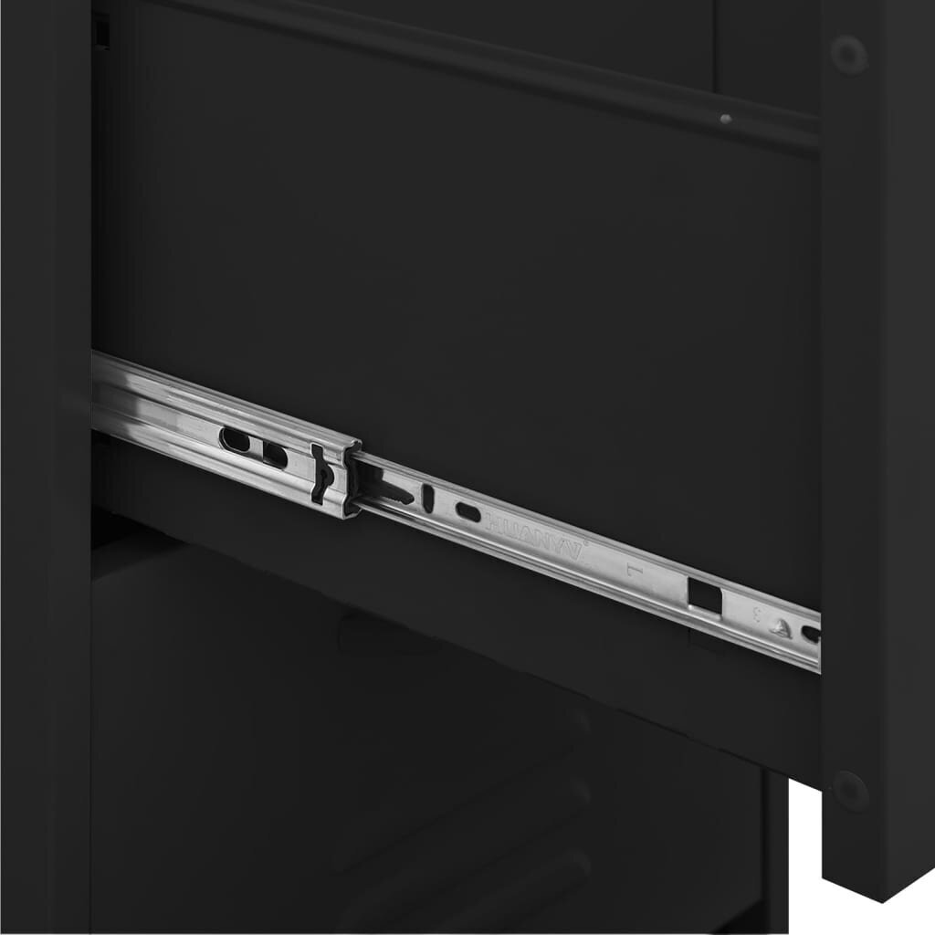 vidaXL hoiukapp, must, 42,5 x 35 x 101,5 cm, teras hind ja info | Elutoa väikesed kapid | kaup24.ee