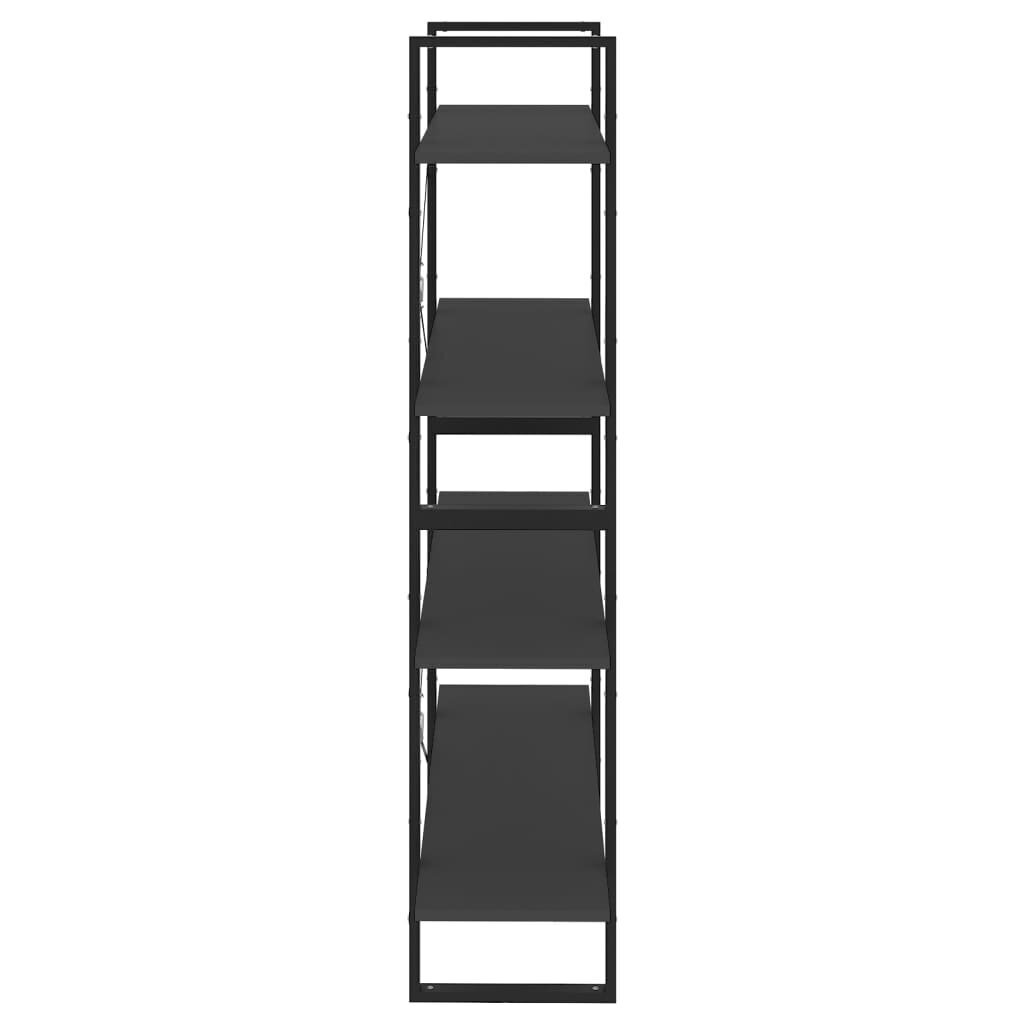 vidaXL 4-korruseline raamaturiiul, 100x30x140 cm, hall, puitlaastplaat цена и информация | Riiulid | kaup24.ee