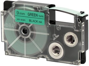 Лента для этикеток Casio XR-9GN, совместимая с Dore, черная и зеленая цена и информация | Аксессуары для принтера | kaup24.ee
