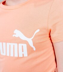 Puma laste T-särk 587029*28, virsik/valge 4064535698121 hind ja info | Tüdrukute kleidid | kaup24.ee