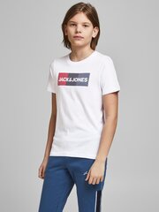 JACK & JONES poiste T-särk 12152730*05, valge 5714925286078 hind ja info | Poiste särgid | kaup24.ee