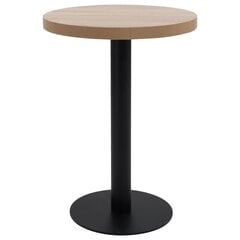 vidaXL bistroolaud, helepruun, 60 cm, MDF hind ja info | Köögi- ja söögilauad | kaup24.ee