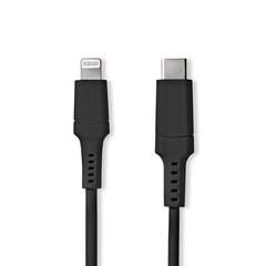 Kaabel Nedis Usb-C - Lightning, 2 m, 60 W, must цена и информация | Кабели и провода | kaup24.ee