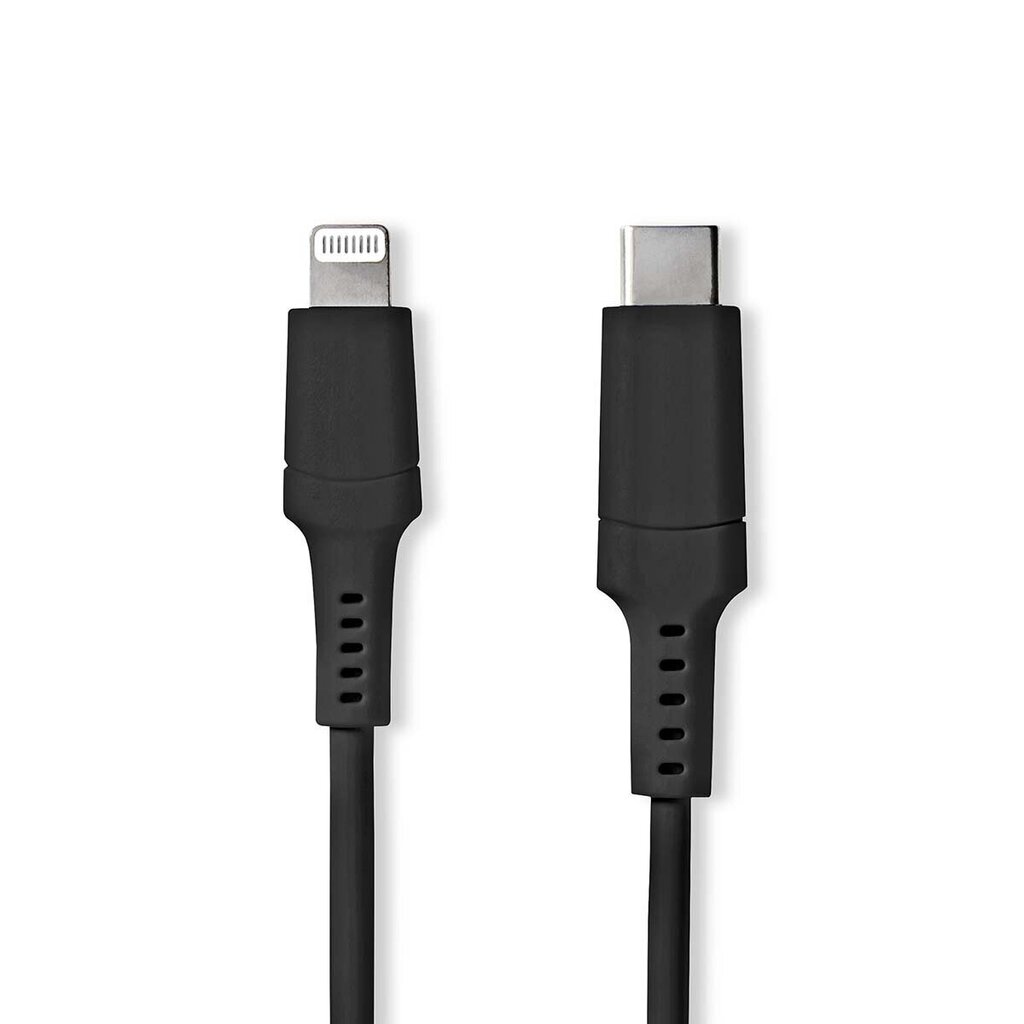 Kaabel Nedis Usb-C - Lightning, 2 m, 60 W, must цена и информация | Kaablid ja juhtmed | kaup24.ee